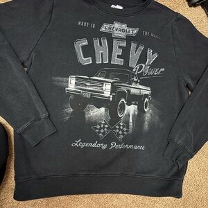 Chevrolet Graphic Crewneck Sweatshirt - Black